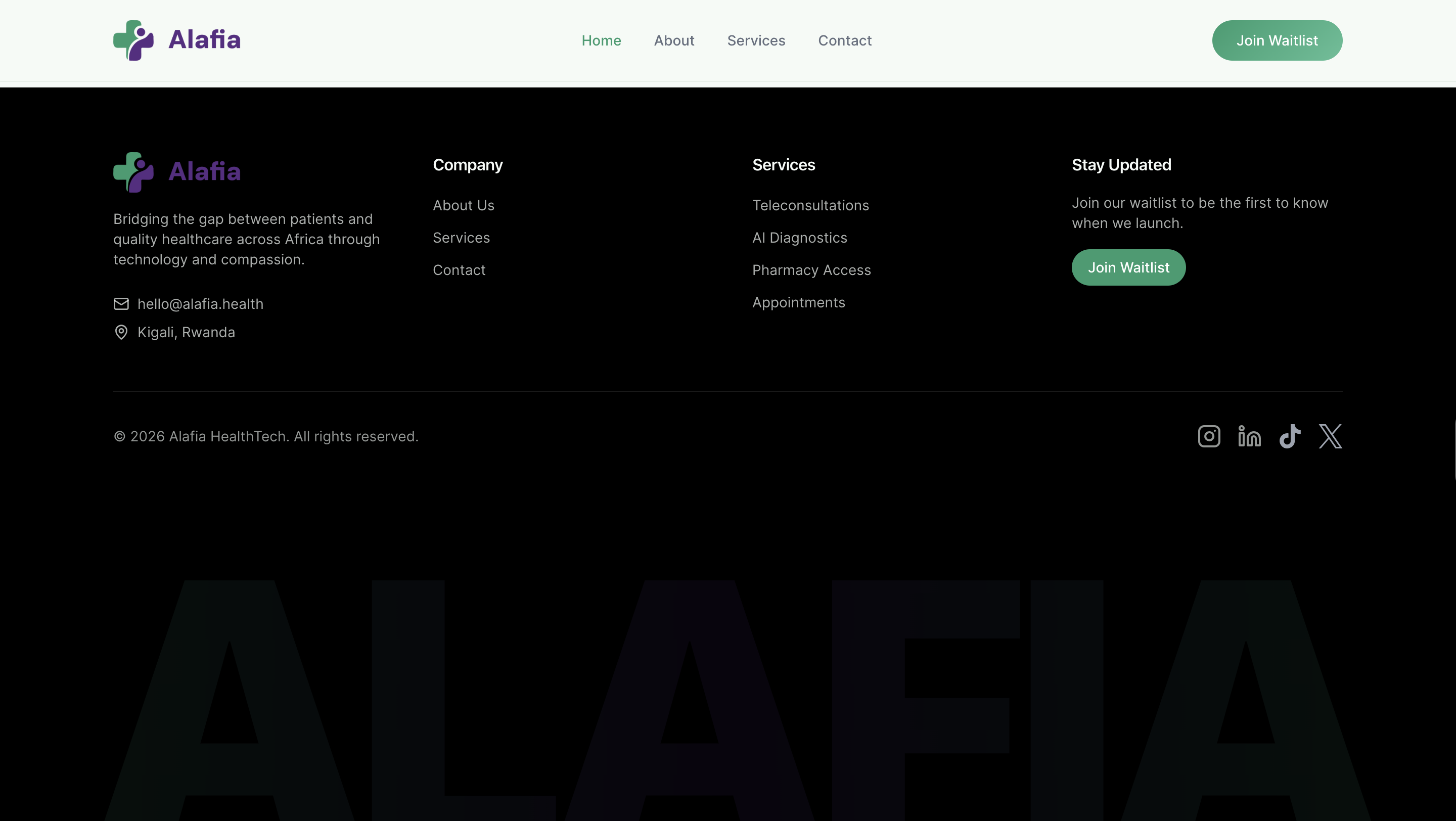 Alafia Infrastructure Dashboard